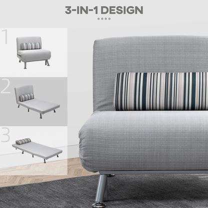 Aurora Single Folding 5 Position Convertible Sleeper Chair Bed