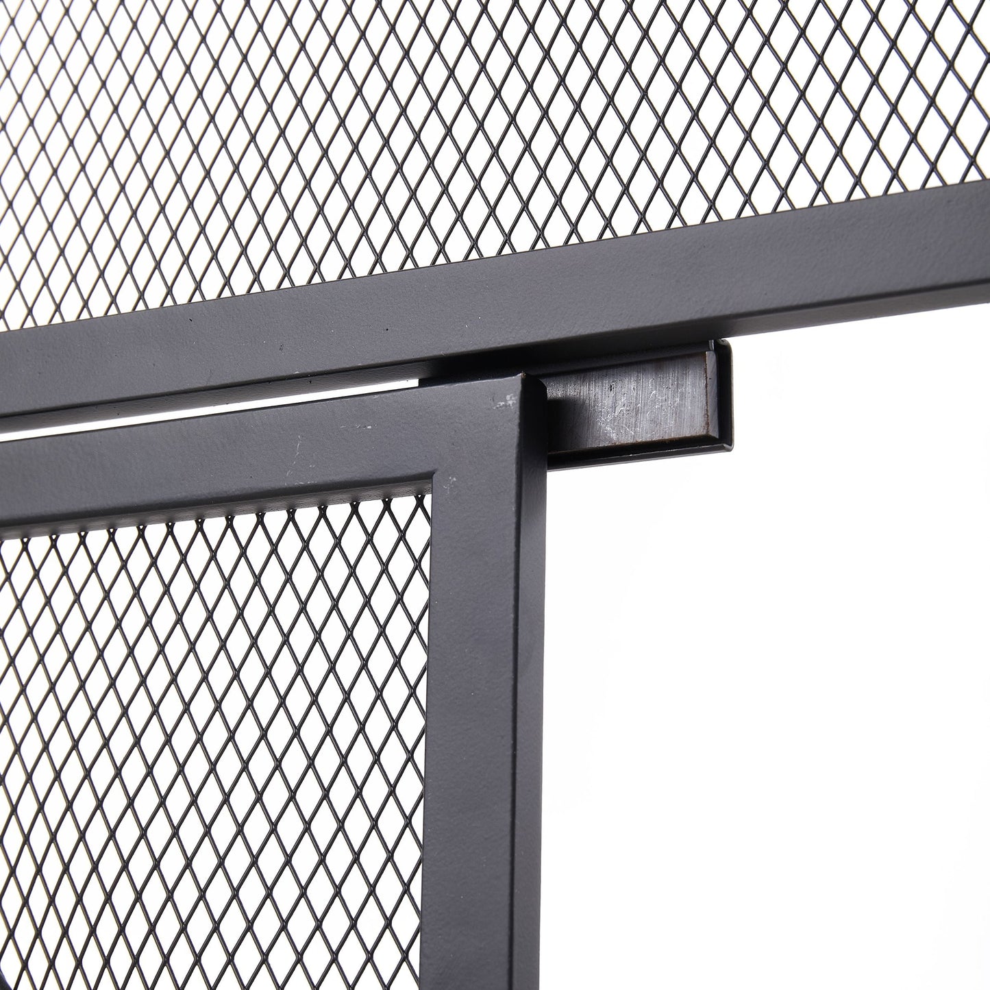 Smallbee Iron Fireplace Screen Black Powder-Coated – 89x25x71.5cm