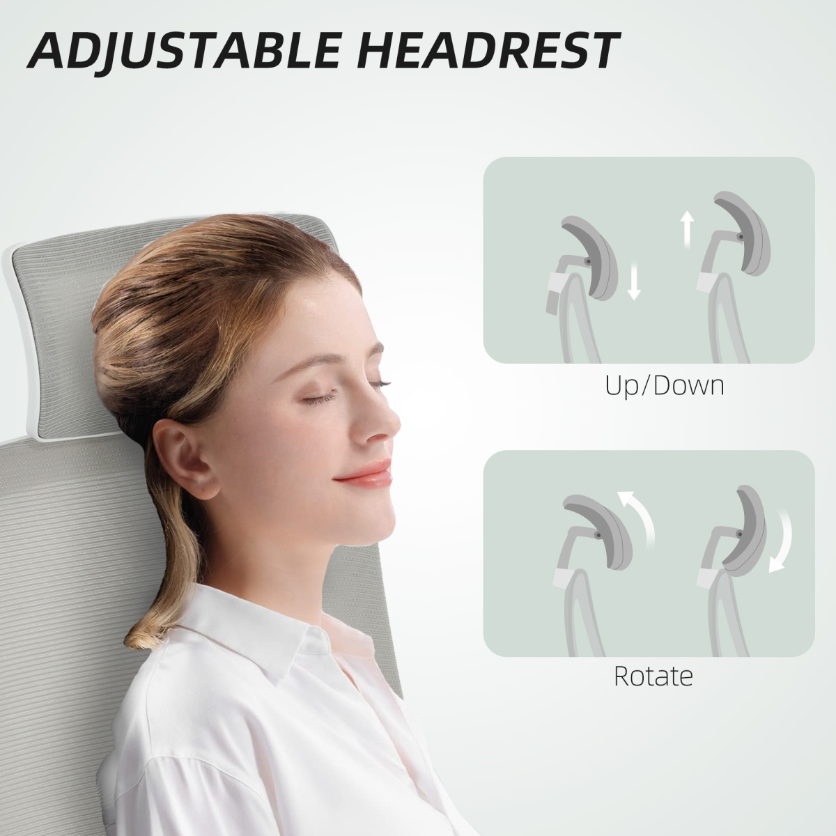 Aurora Executive Mesh Office Chair with Headrest, Lumbar Support