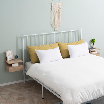 Aurora Nightstand Set of 2, Wall Mounted Bedside Cabinet