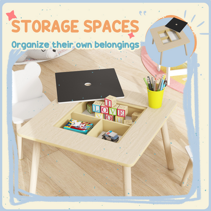 Bellaplay 3-Piece Toddler Table and Chairs Set for Nursery, Playroom