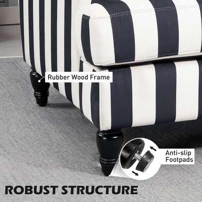 Aurora Accent Chair with Stripe, Armchair for Living Room