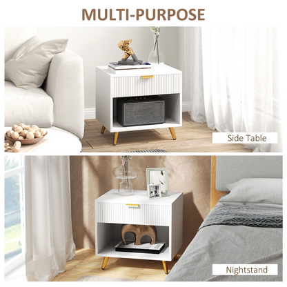 Aurora  Small Table With Drawer, Open Compartment and Handle