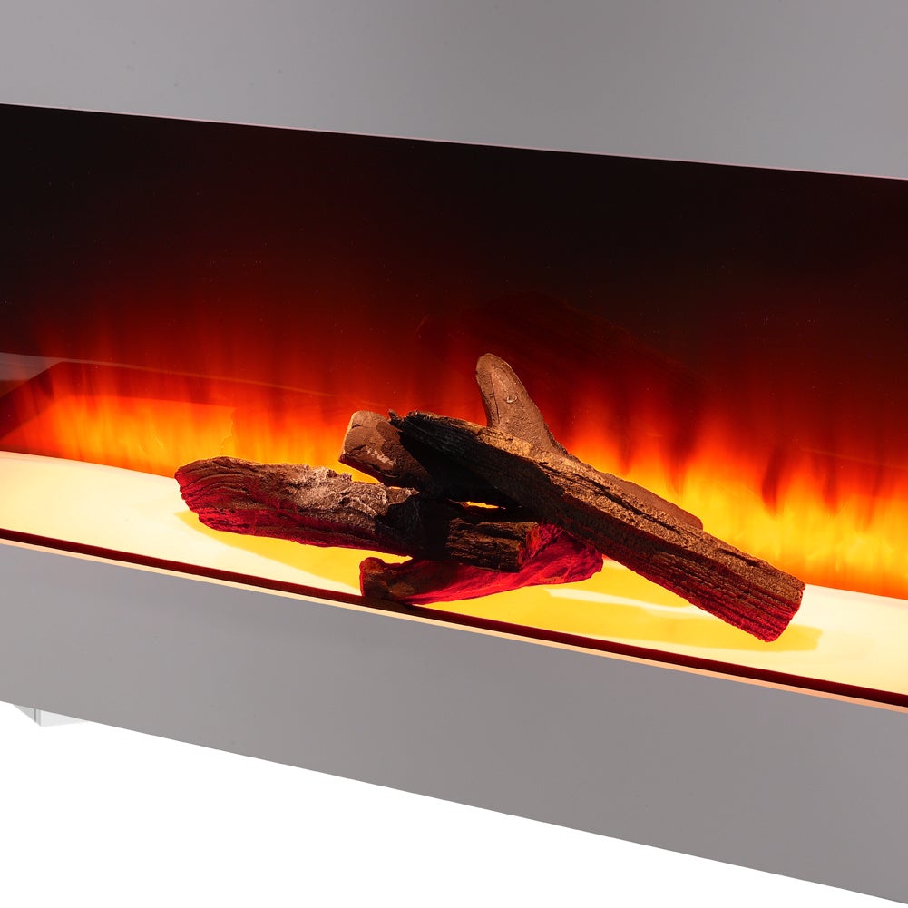 50 Inch 2000W Electric Fireplace Oddly unique L Shaped Wall Mounted Fireplaces