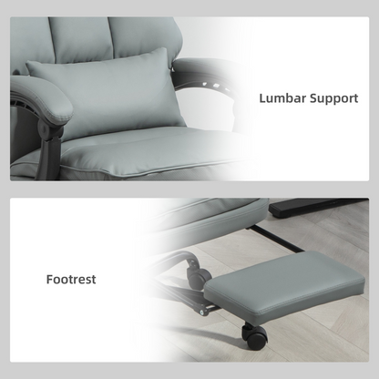 Aurora Executive Office Chair, PU Leather Desk Chair with Armrests