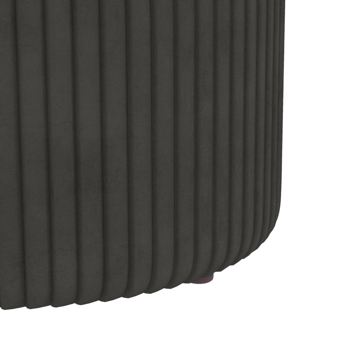 Aurora Round Pouffe, Storage Footstool with Cushioned Top, Hidden Space