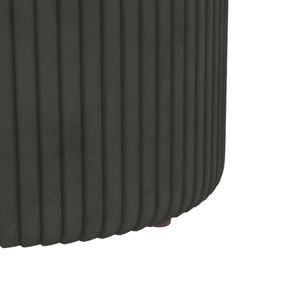 Aurora Round Pouffe, Storage Footstool with Cushioned Top, Hidden Space