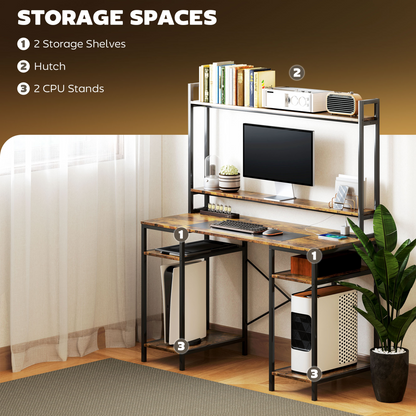 Aurora Computer Desk Home Office Desk with Monitor Stand