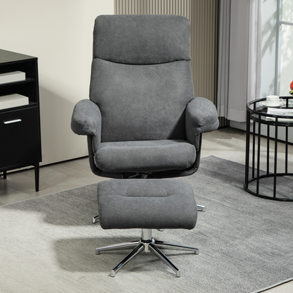 Aurora Recliner Chair with Footstool with Adjustable Back