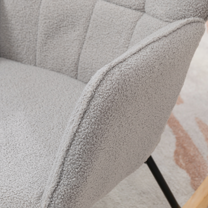 Aurora Wingback Rocking Chair for Nursing w/ Steel Frame