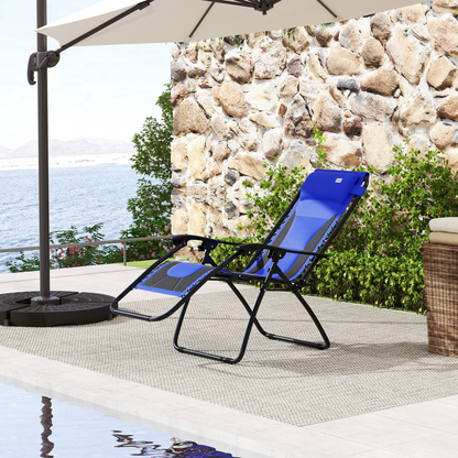 Esterno Zero Gravity Lounger Folding Recliner Chair w/ Cup Holder