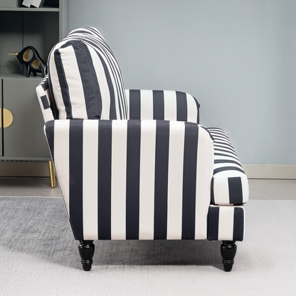 Aurora Accent Chair with Stripe, Armchair for Living Room