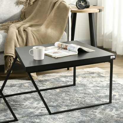 Aurora Coffee Table Set of 2, Coffee Tables with Steel Frame for Living Room
