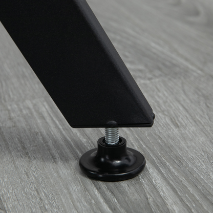 Industrial Dining Table with Round Top Steel Legs for Kitchen Dining Room Brown
