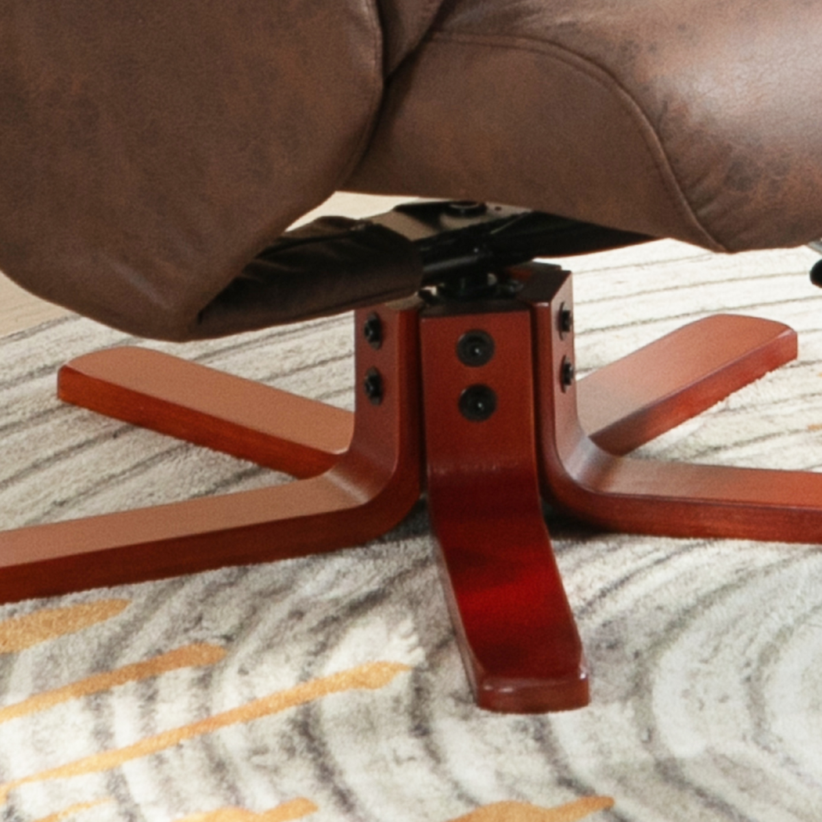 Aurora Recliner Chair with Footstool, Backrest Adjustable, Armchair