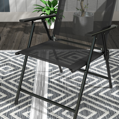 Esterno Bistro Set Folding Chairs & Coffee Table for Balcony