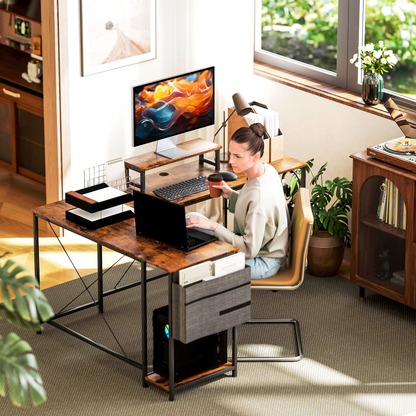 Aurora 168cm Reversible L Shaped Desk, 240cm Two Person Desk