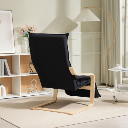 Aurora Birch Wood Lounge Chair for Living Room, Bedroom