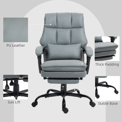Aurora Executive Office Chair, PU Leather Desk Chair with Armrests