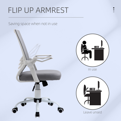 Mesh Swivel Office Chair Task Computer Chair w/ Lumbar Support, Grey  Luna