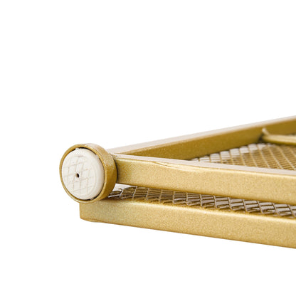 Smallbee Iron Fireplace Screen Gold Powder-Coated – 122x2.3x77.5cm