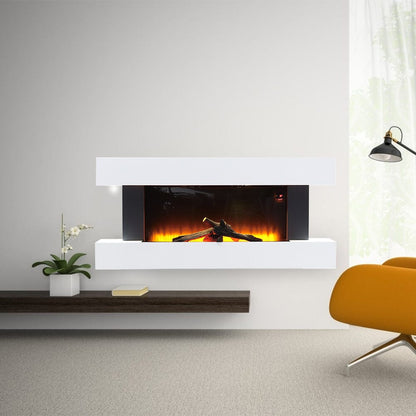 52 Inch Electric Fireplace Set 2000W Wall Mounted Heater Remote Control Fireplaces