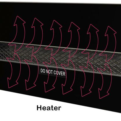 50 Inch Wall Mounted Electric Fireplace Insert Heater 9 Flame Colours 1800W