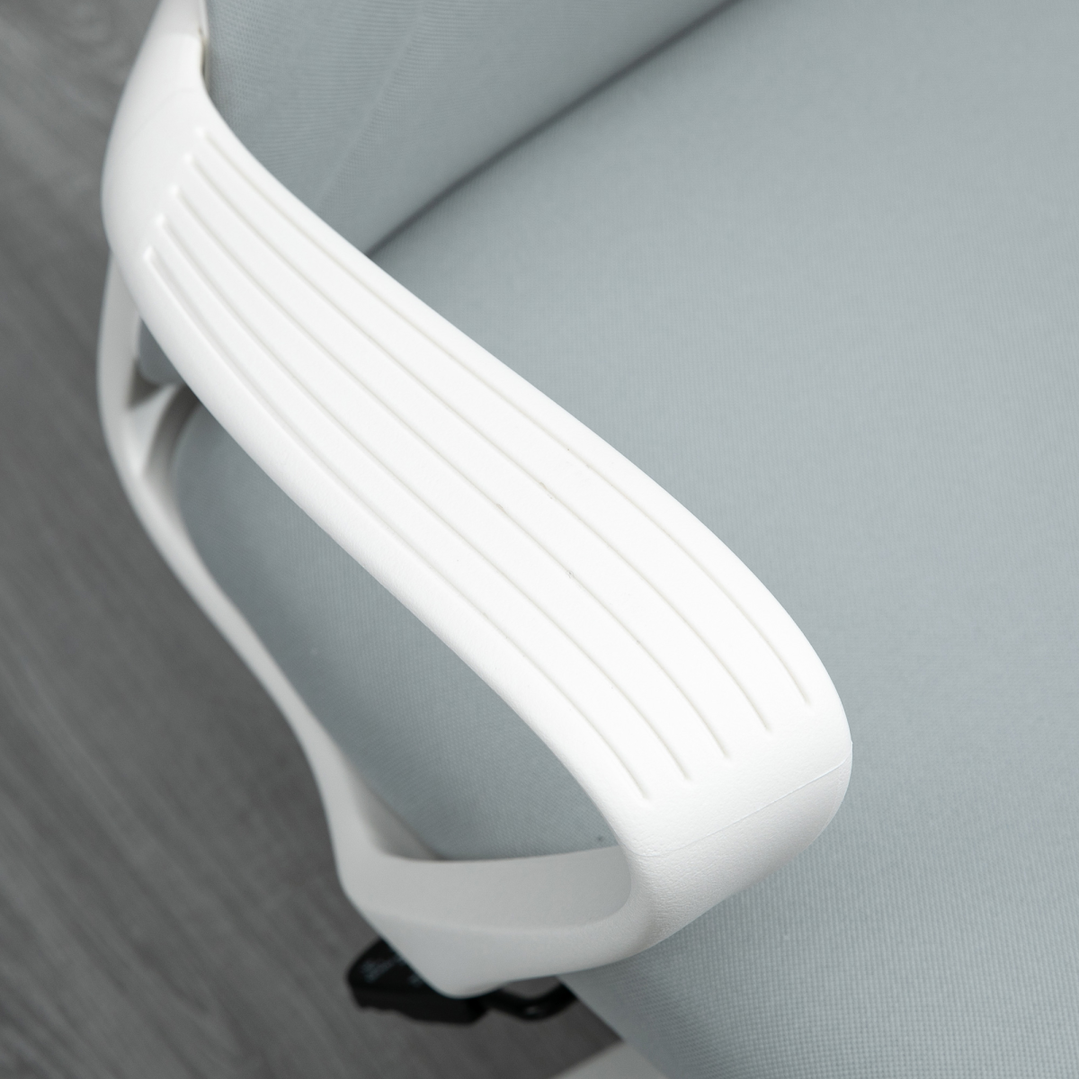Luna High-Back Home Office Chair Height Adjustable Elastic Desk Chair Grey
