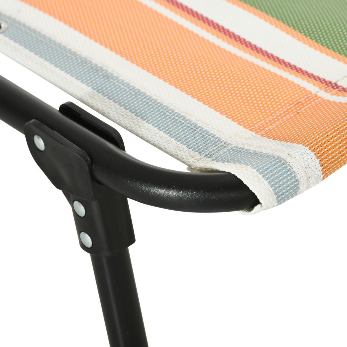 Esterno Folding Beach Chair Chaise Lounge 4 Adjustable Positions, Multicolored