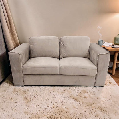 Hudson 3+2 Seater Sofa With Fixed Back Cushion In Steel Grey Velvet