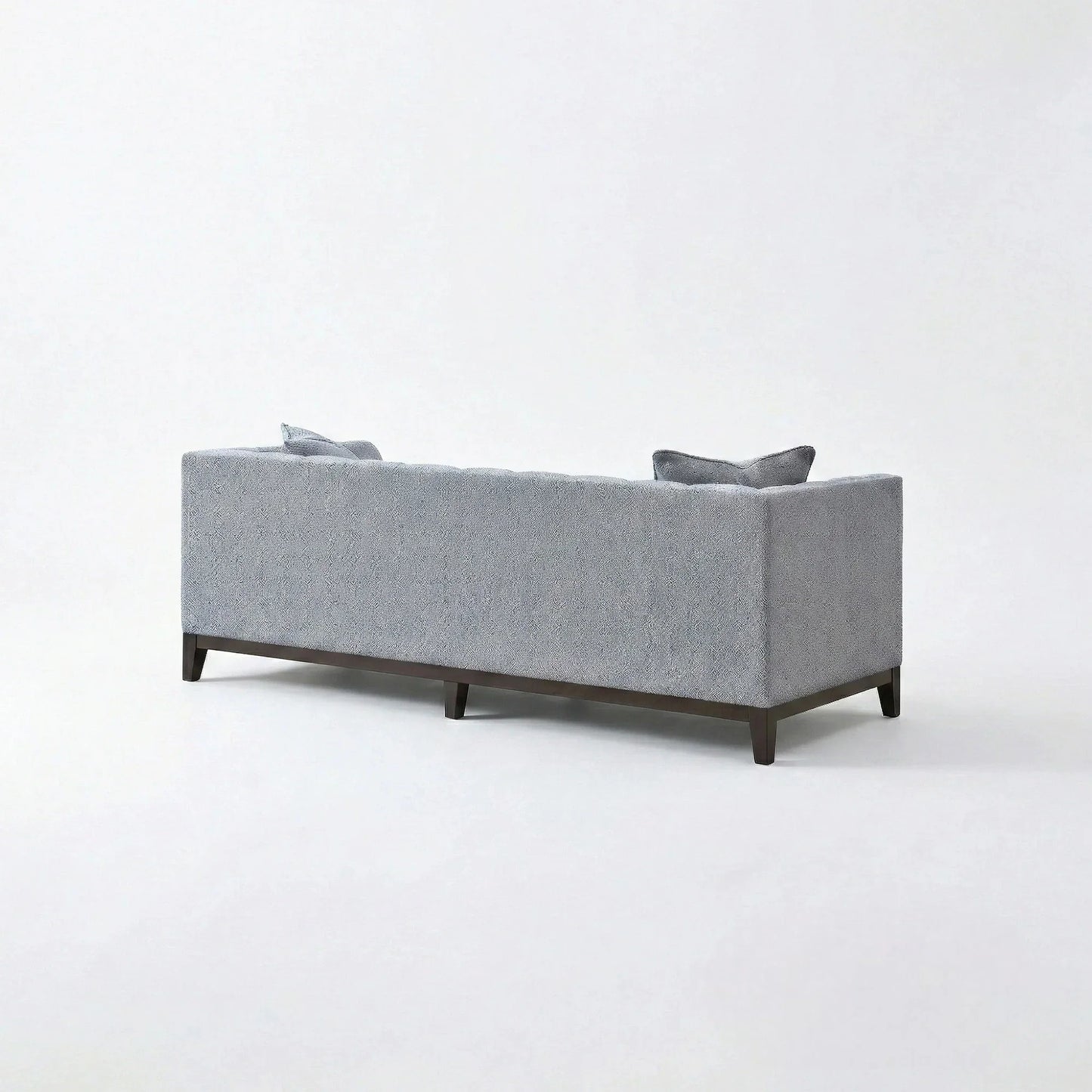 ALUXO Cooper Mid-Century Modern 3 Seater Sofa In Dolphin Grey Boucle Fabric