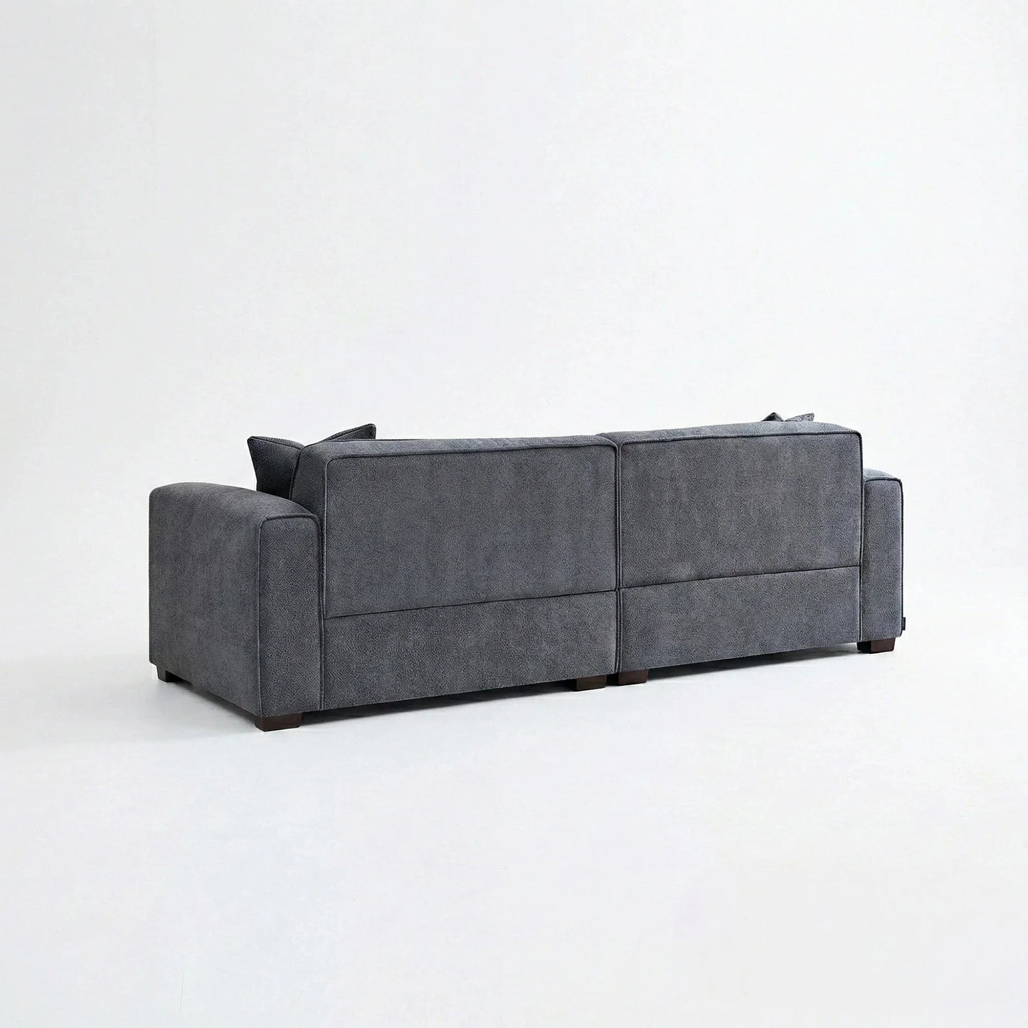 ALUXO Dakota 3 Seater Sofa In Midnight Black Boucle Fabric