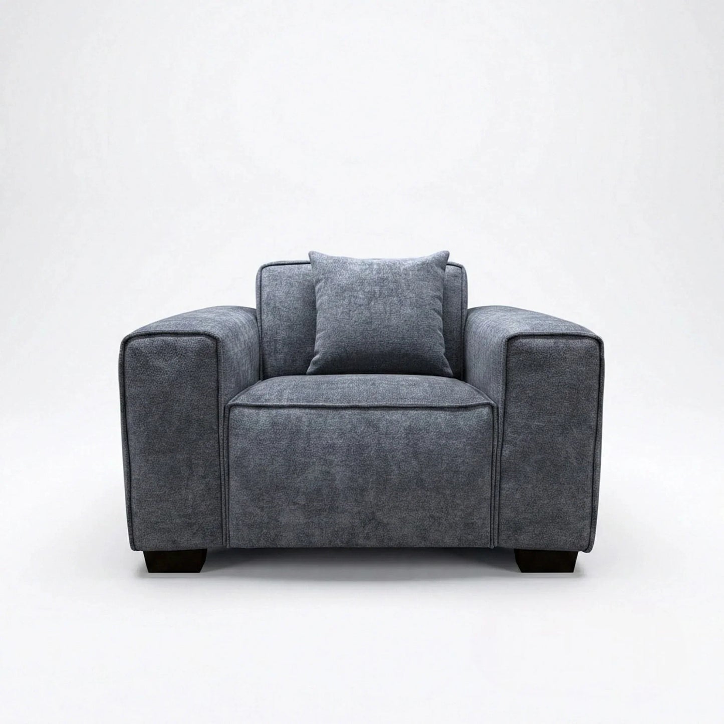 ALUXO Dakota Modular Armchair In Pebble Grey Boucle Fabric