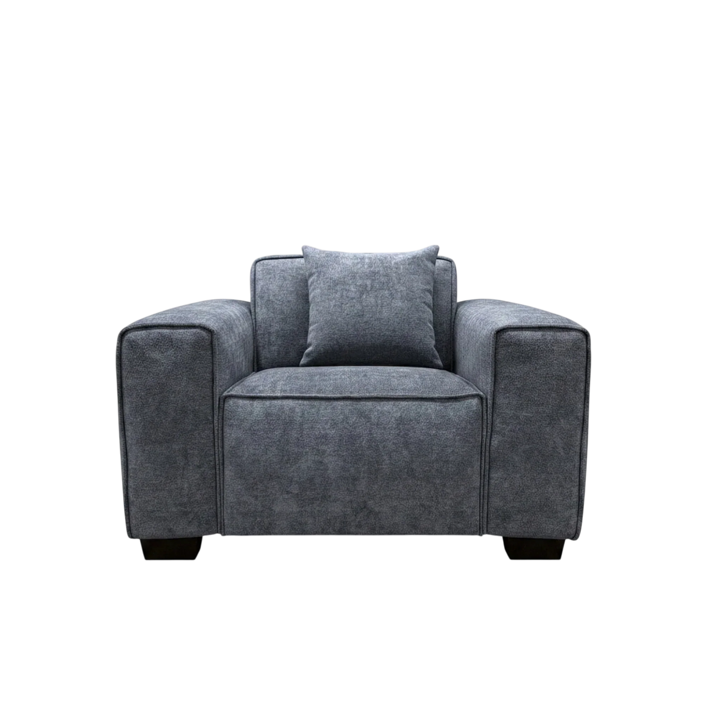 ALUXO Dakota Modular Armchair In Pebble Grey Boucle Fabric