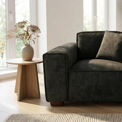 ALUXO Dakota Modular Armchair In Pebble Grey Boucle Fabric
