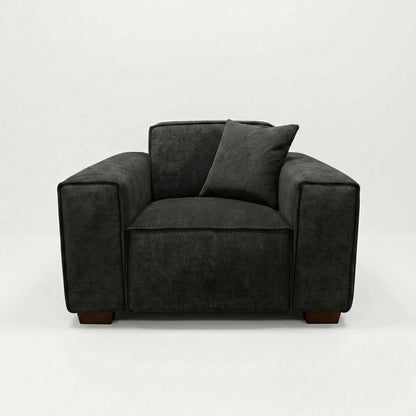 ALUXO Dakota Modular Armchair In Pebble Grey Boucle Fabric