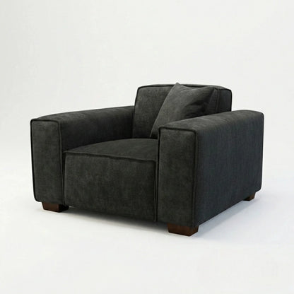 ALUXO Dakota Modular Armchair In Pebble Grey Boucle Fabric