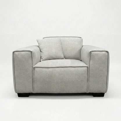 ALUXO Dakota Modular Armchair In Charcoal Grey Boucle Fabric
