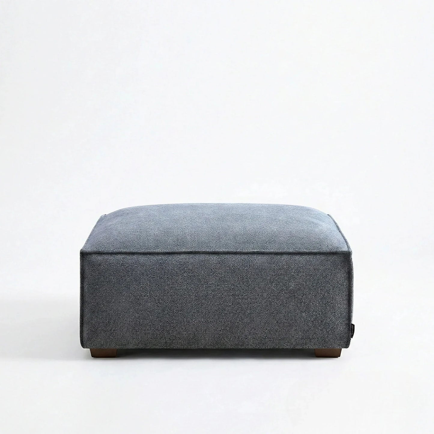 ALUXO Dakota Modular Footstool In Pebble Grey Boucle Fabric