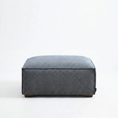 ALUXO Dakota Modular Footstool In Charcoal Grey Boucle Fabric