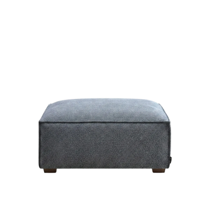 ALUXO Dakota Modular Footstool In Charcoal Grey Boucle Fabric
