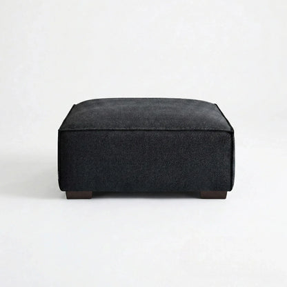 ALUXO Dakota Modular Footstool In Pebble Grey Boucle Fabric