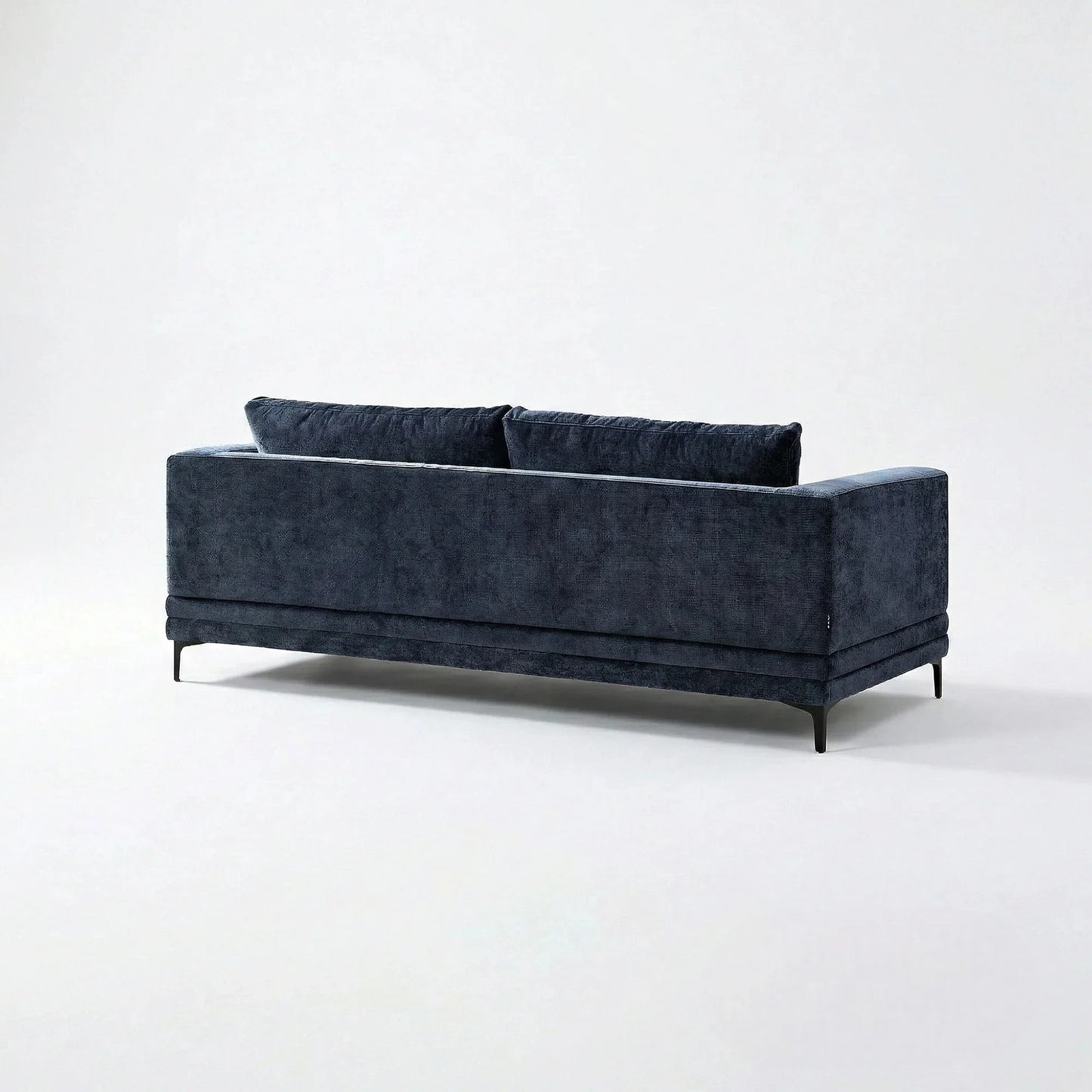 ALUXO Lenox 2 Seater Sofa In Aegean Blue Mermaid Velvet
