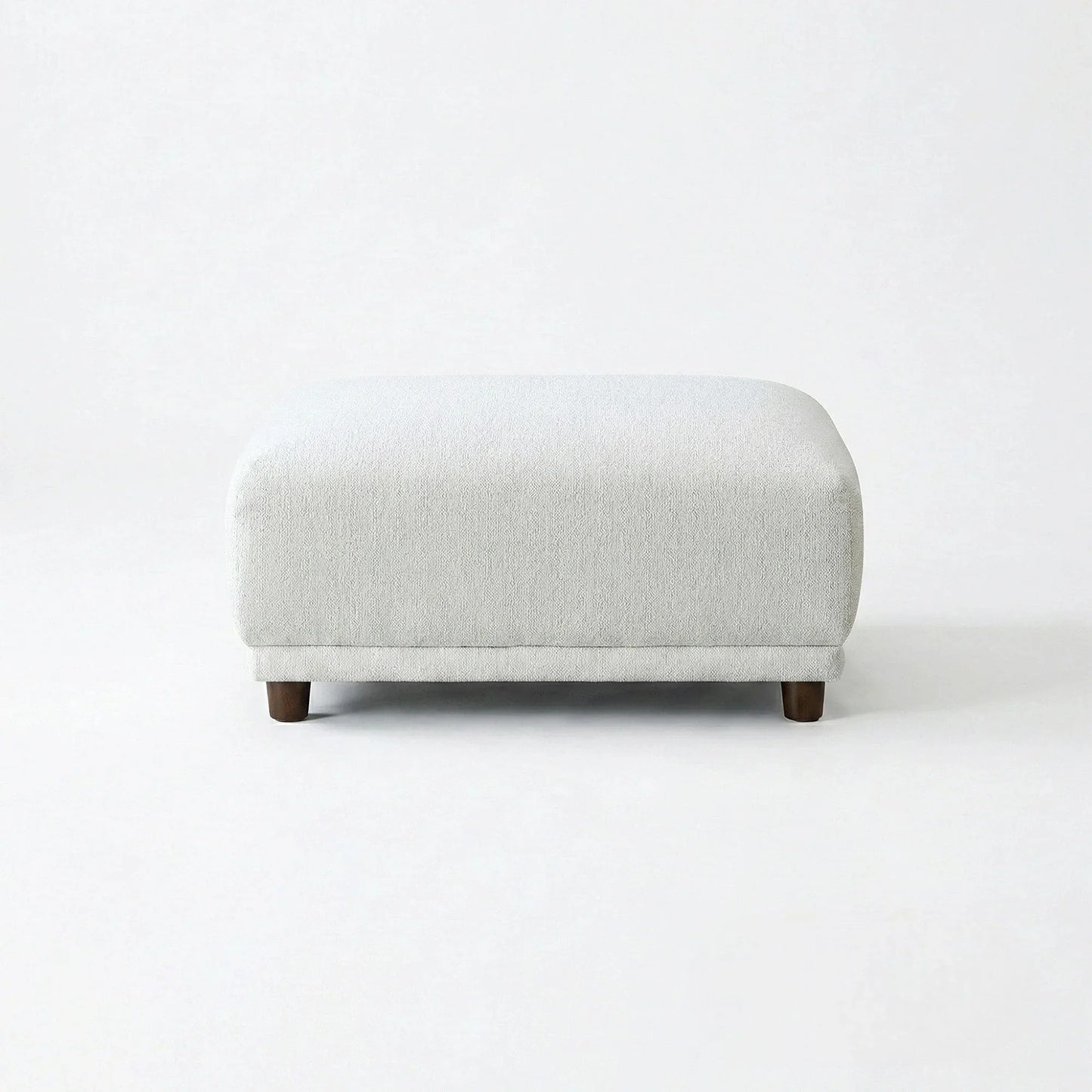 ALUXO Lottie Modular Footstool In Polar White Boucle Fabric