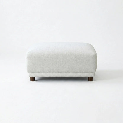 ALUXO Lottie Modular Footstool In Polar White Boucle Fabric