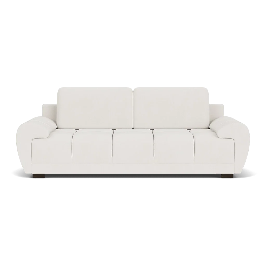 Zara Bubble Cream Plush Velvet 3 Seater Sofa