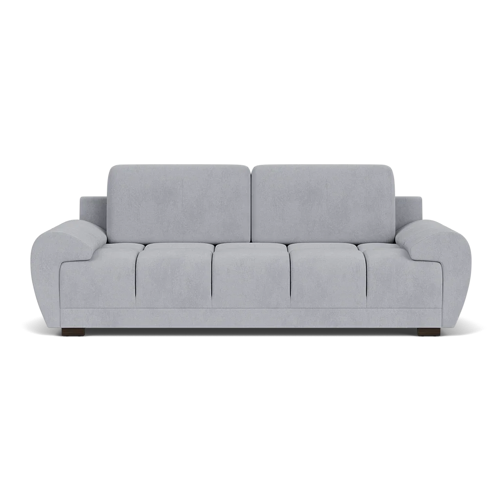 Zara Bubble Grey Plush Velvet 3 Seater Sofa
