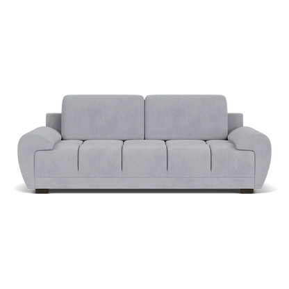 Zara Bubble Grey Plush Velvet 3 Seater Sofa