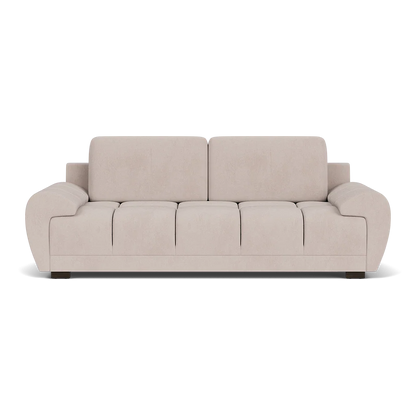 Zara Bubble Mocha Plush Velvet 3 Seater Sofa