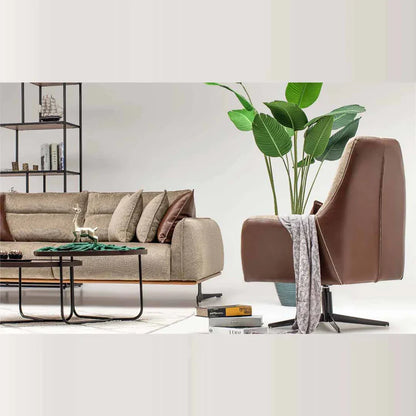 The Ambro Luxury Premium 3+2 Mink Velvet Sofa